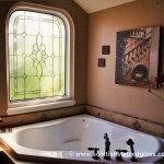 Kansas City Stained Glass Bathroom in Leawood
