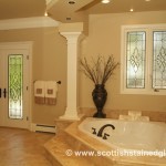 Kansas City Stained Glass Bathroom in Leawood