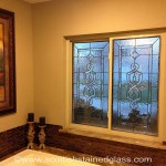 Kansas City Stained Glass Bathroom in Mission Hills